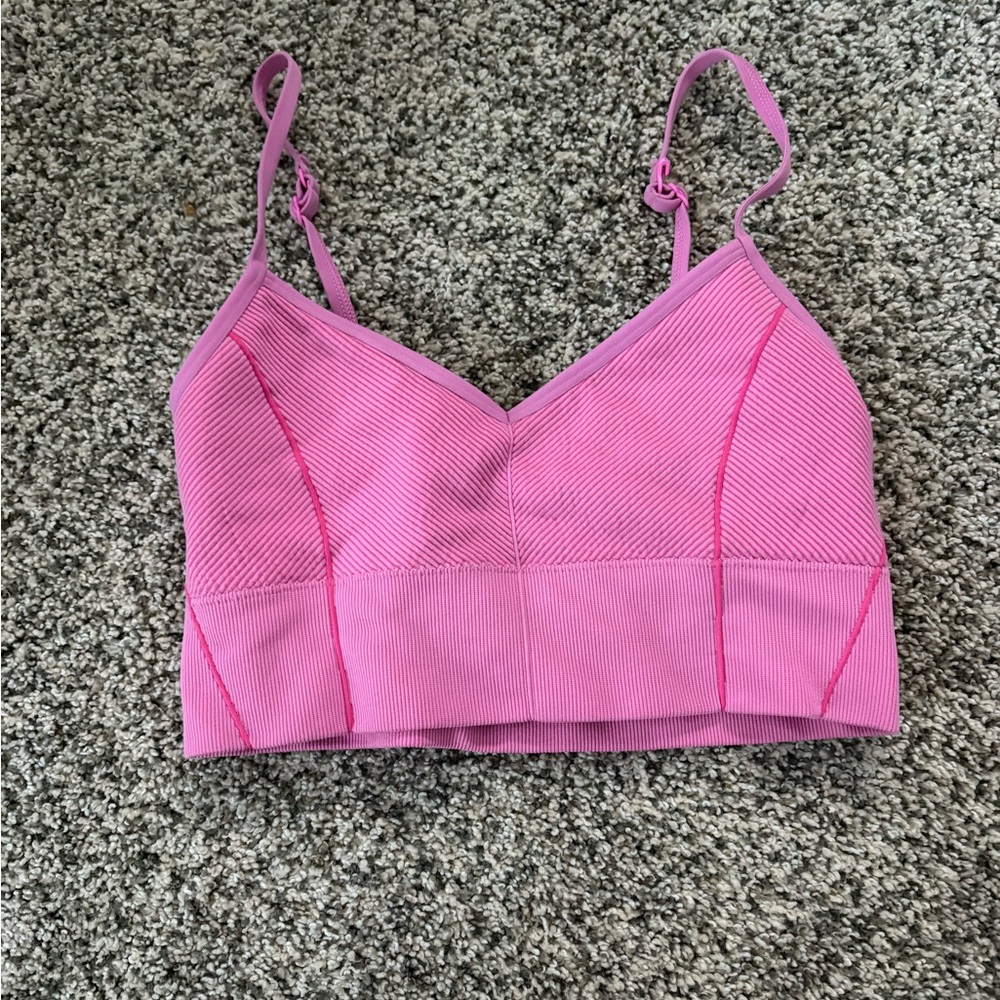 American Eagle Outfitters Pink Ribbed Bralette